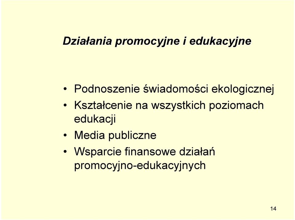 Kształcenie na wszystkich poziomach edukacji