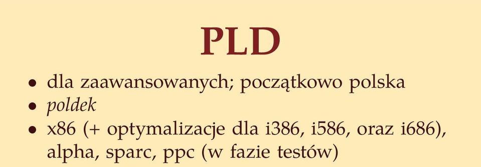 optymalizacje dla i386, i586,