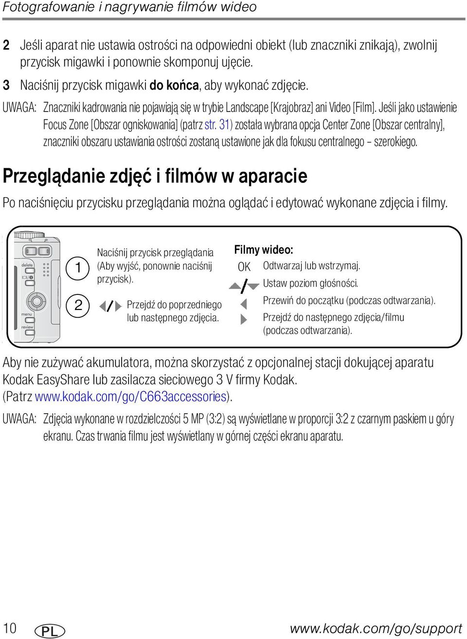 Jeśli jako ustawienie Focus Zone [Obszar ogniskowania] (patrz str.