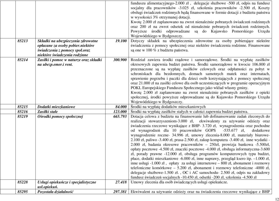 500 zł, Koszty obsługi świadczeń rodzinnych będą finansowane w formie dotacji z budżetu państwa w wysokości 3% otrzymanej dotacji. Kwotę 2.