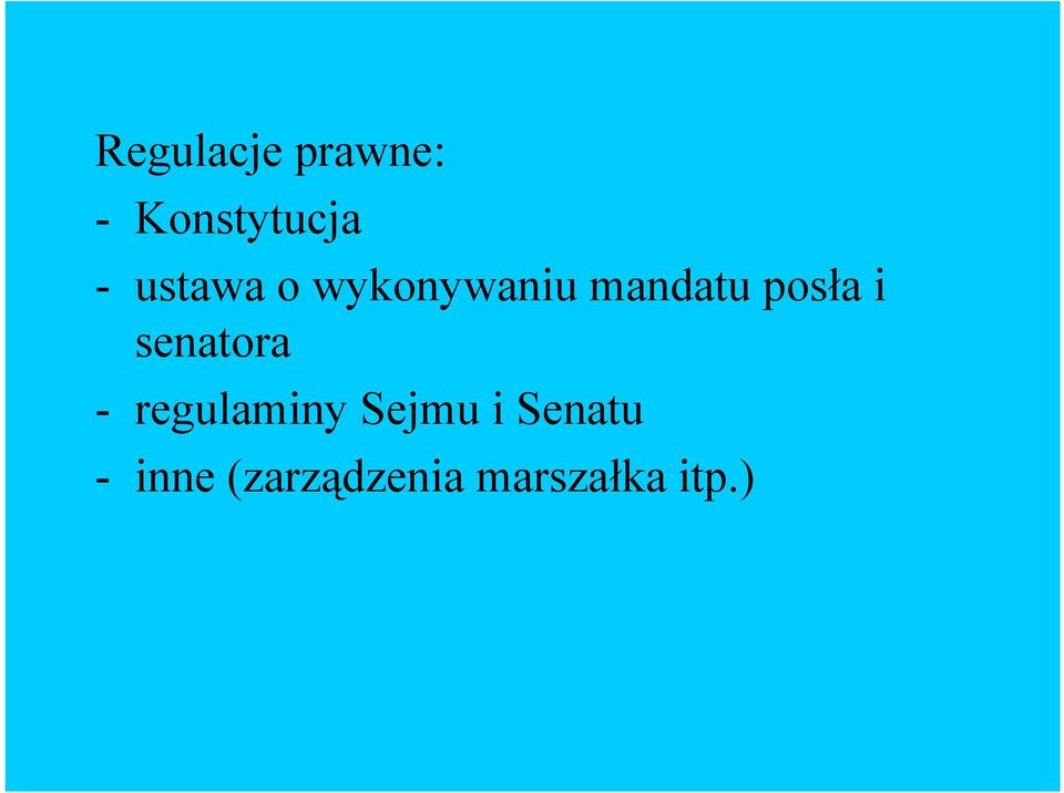 i senatora - regulaminy Sejmu i