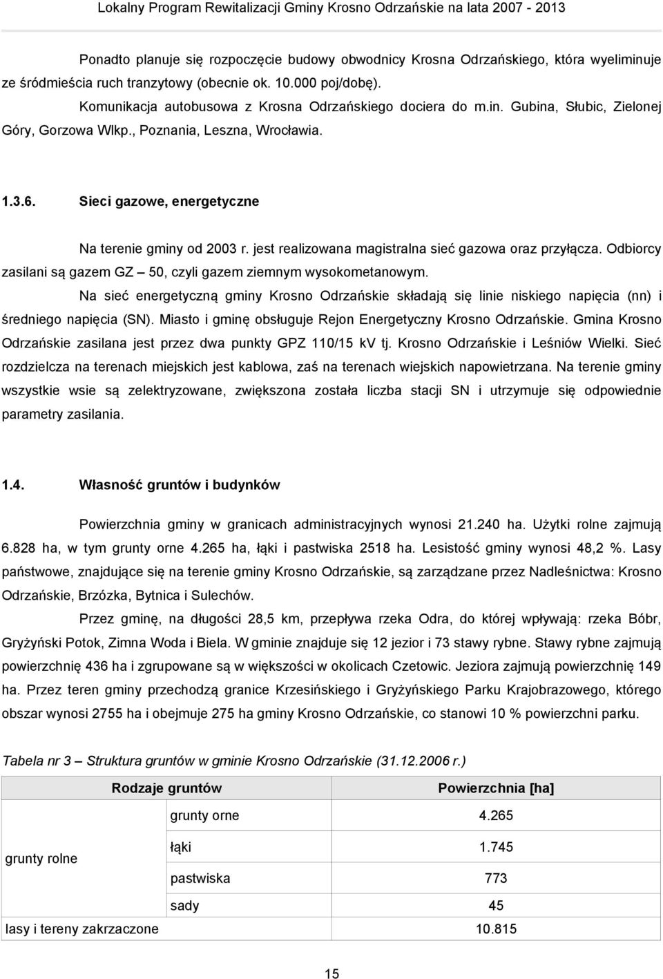 jest realizowana magistralna sieć gazowa oraz przyłącza. Odbiorcy zasilani są gazem GZ 50, czyli gazem ziemnym wysokometanowym.