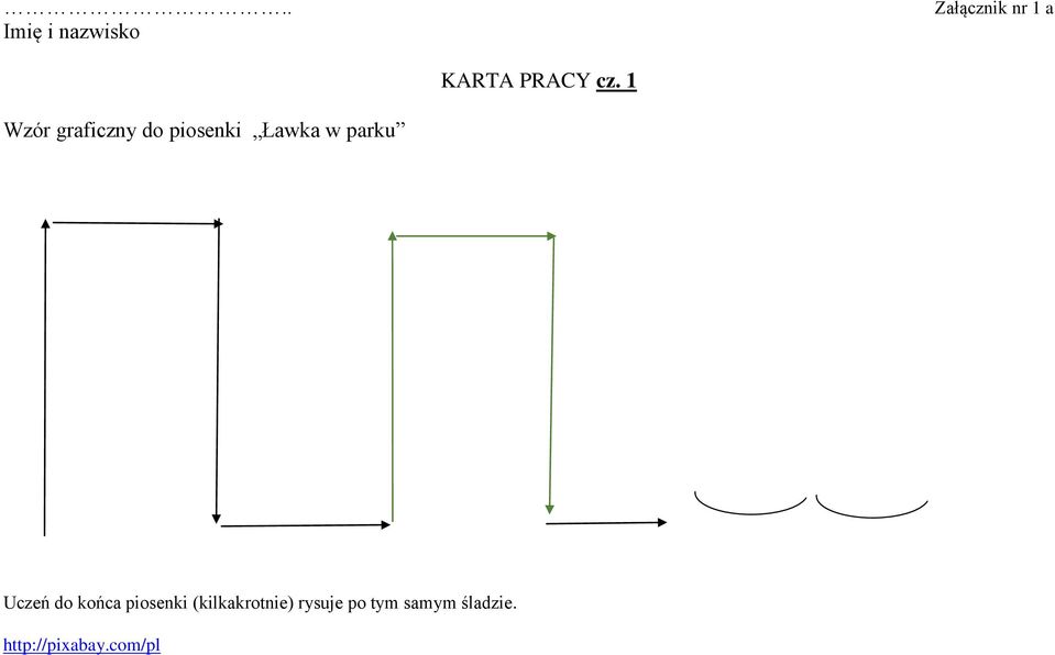 1 Wzór graficzny do piosenki Ławka w parku