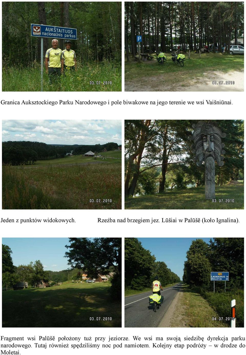Fragment wsi Palūšĕ położony tuż przy jeziorze.