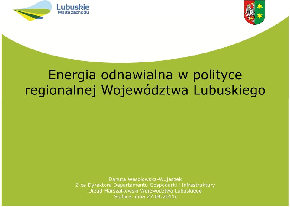 Departamentu Gospodarki i Infrastruktury Urząd