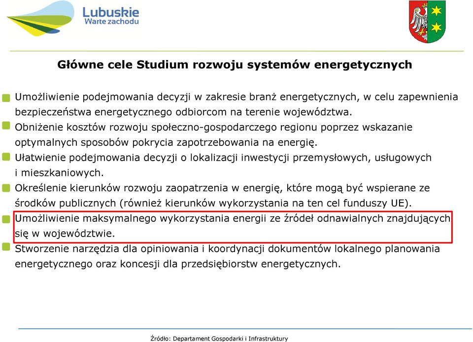 Ułatwienie podejmowania decyzji o lokalizacji inwestycji przemysłowych, usługowych i mieszkaniowych.