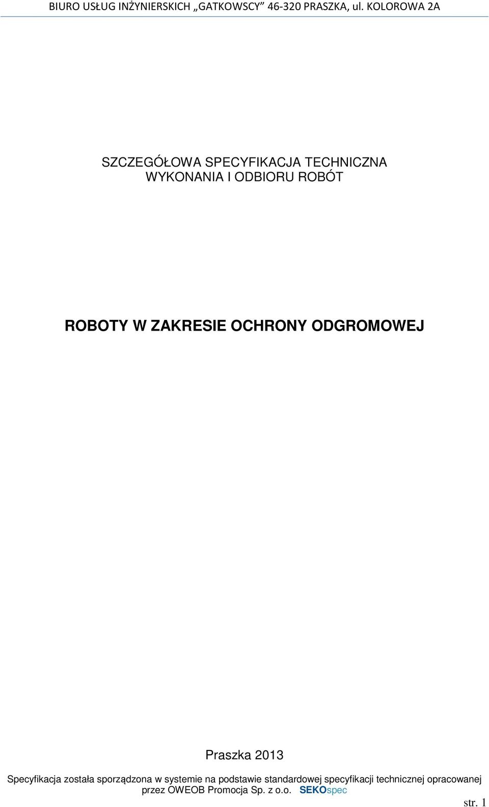 ODBIORU ROBÓT ROBOTY W