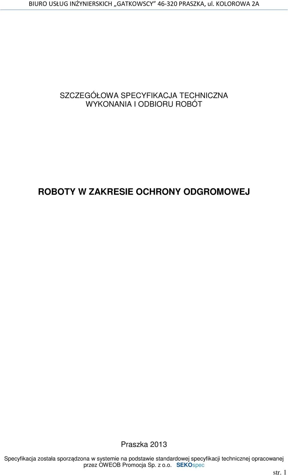 ODBIORU ROBÓT ROBOTY W