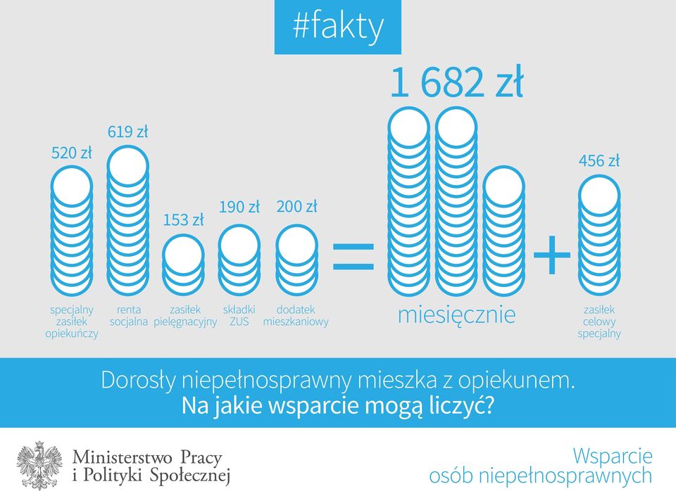 opiekuńczy miesięcznie zasiłek celowy specjalny Dorosły niepełnosprawny