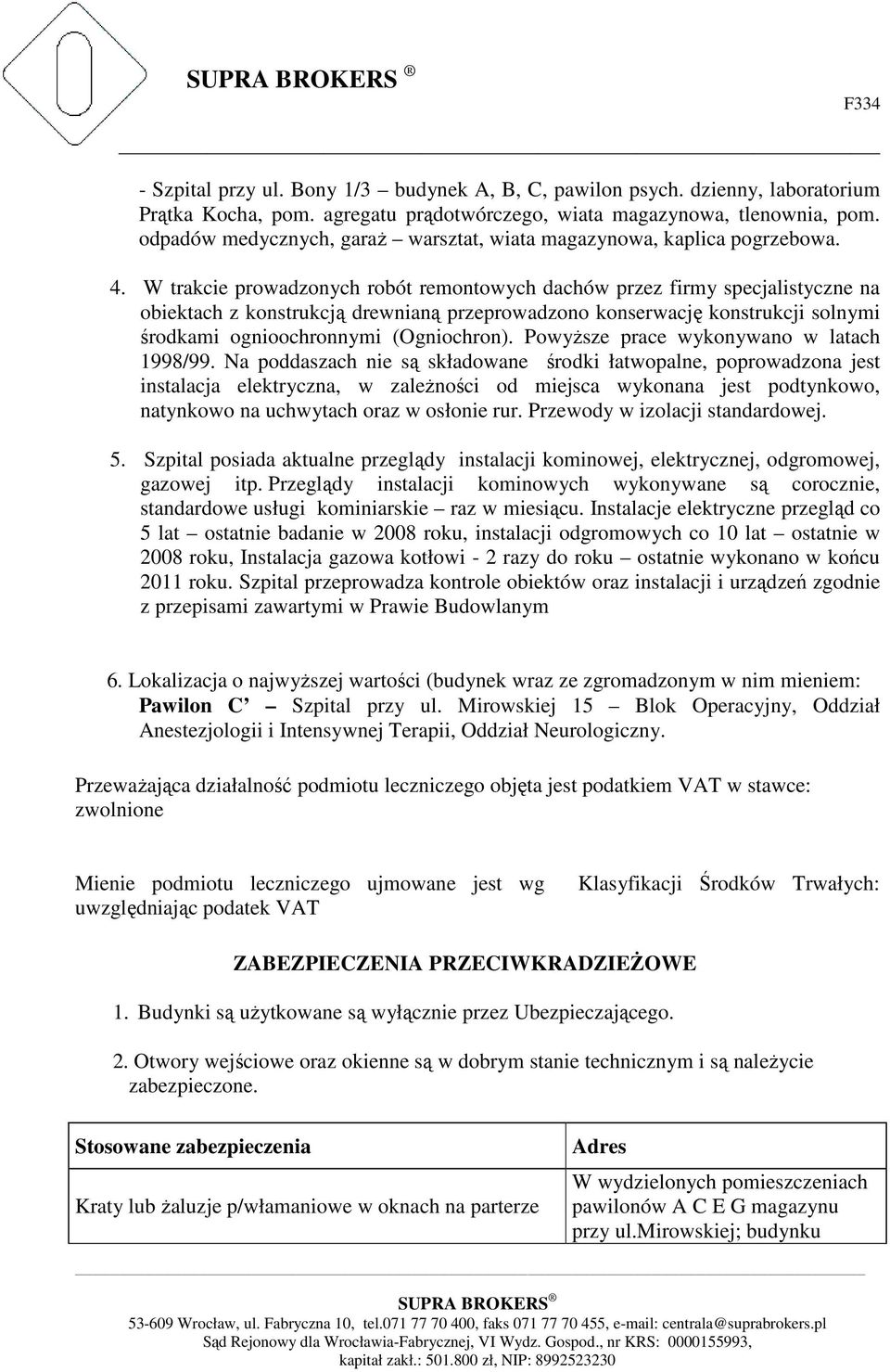 W trakcie prowadzonych robót remontowych dachów przez firmy specjalistyczne na obiektach z konstrukcją drewnianą przeprowadzono konserwację konstrukcji solnymi środkami ognioochronnymi (Ogniochron).