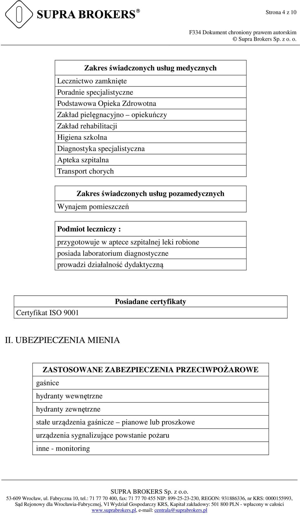 aptece szpitalnej leki robione posiada laboratorium diagnostyczne prowadzi działalność dydaktyczną Certyfikat ISO 9001 Posiadane certyfikaty II.