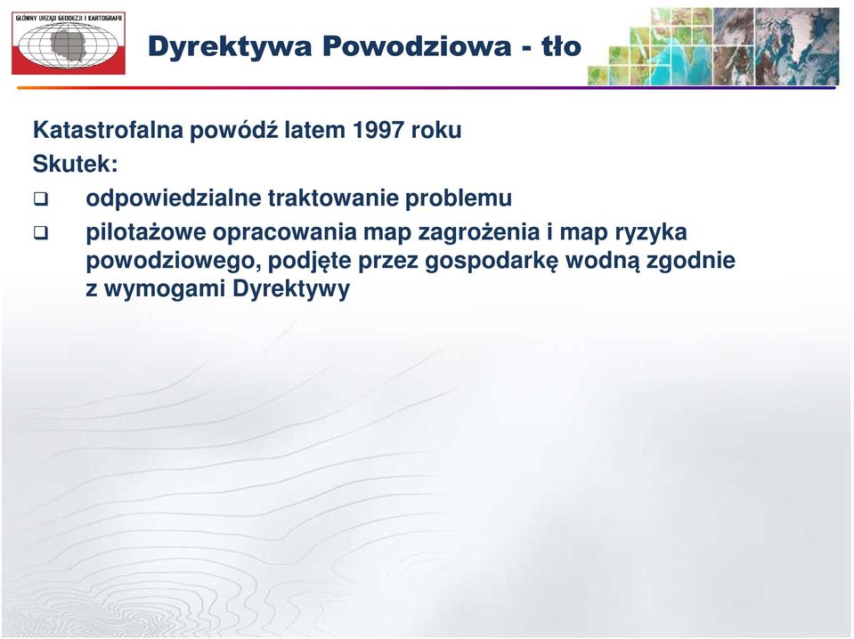 pilotażowe opracowania map zagrożenia i map ryzyka