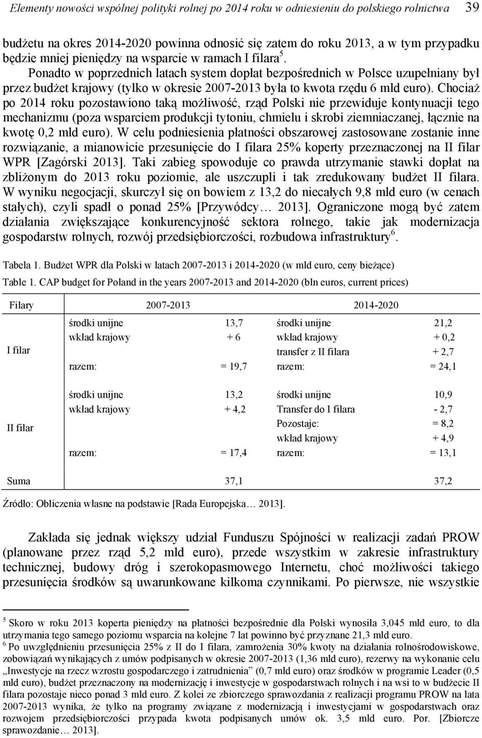 Ponadto w poprzednich latach system dopłat bezpośrednich w Polsce uzupełniany był przez budżet krajowy (tylko w okresie 2007-2013 była to kwota rzędu 6 mld euro).