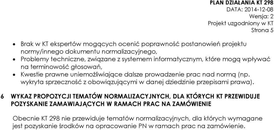 wykryta sprzeczność z obowiązującymi w danej dziedzinie przepisami prawa).