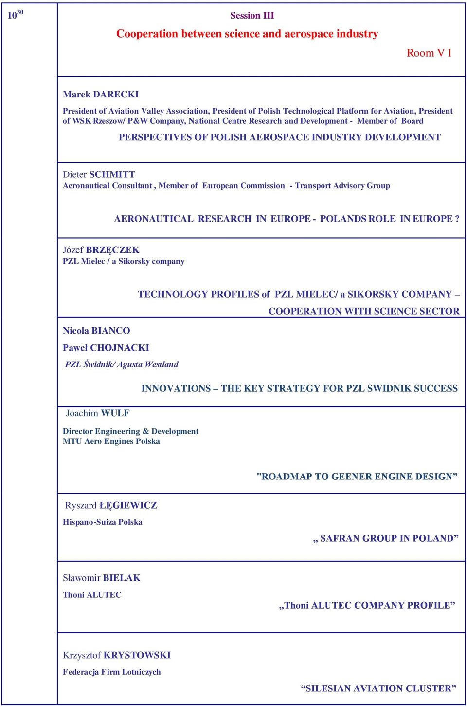 of European Commission - Transport Advisory Group AERONAUTICAL RESEARCH IN EUROPE - POLANDS ROLE IN EUROPE?