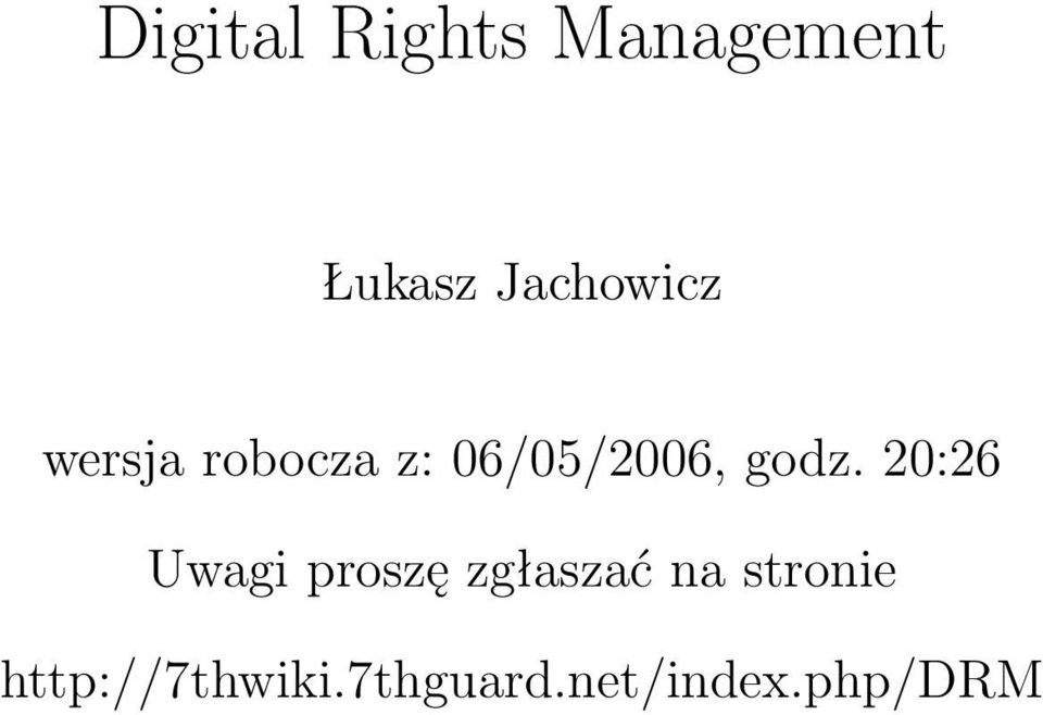 godz. 20:26 Uwagi proszę zgłaszać na