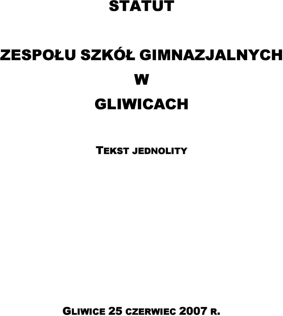 GLIWICACH TEKST