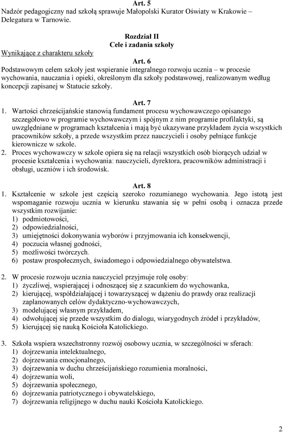 szkoły. Art. 7 1.