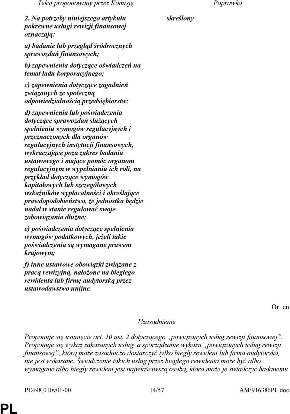 regulacyjnych i przeznaczonych dla organów regulacyjnych instytucji finansowych, wykraczające poza zakres badania ustawowego i mające pomóc organom regulacyjnym w wypełnianiu ich roli, na przykład