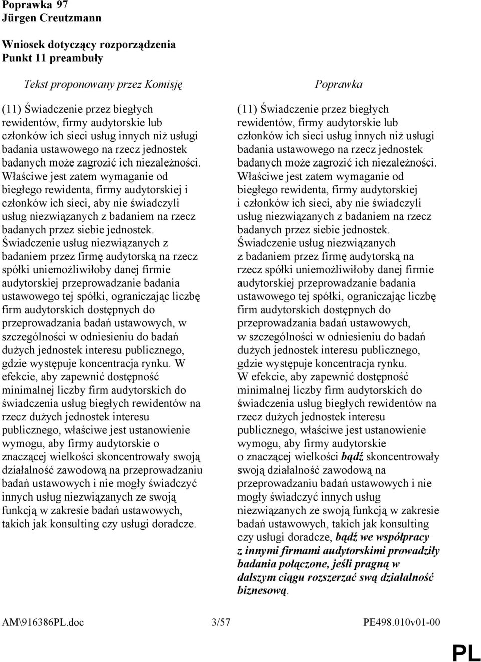 Właściwe jest zatem wymaganie od biegłego rewidenta, firmy audytorskiej i członków ich sieci, aby nie świadczyli usług niezwiązanych z badaniem na rzecz badanych przez siebie jednostek.