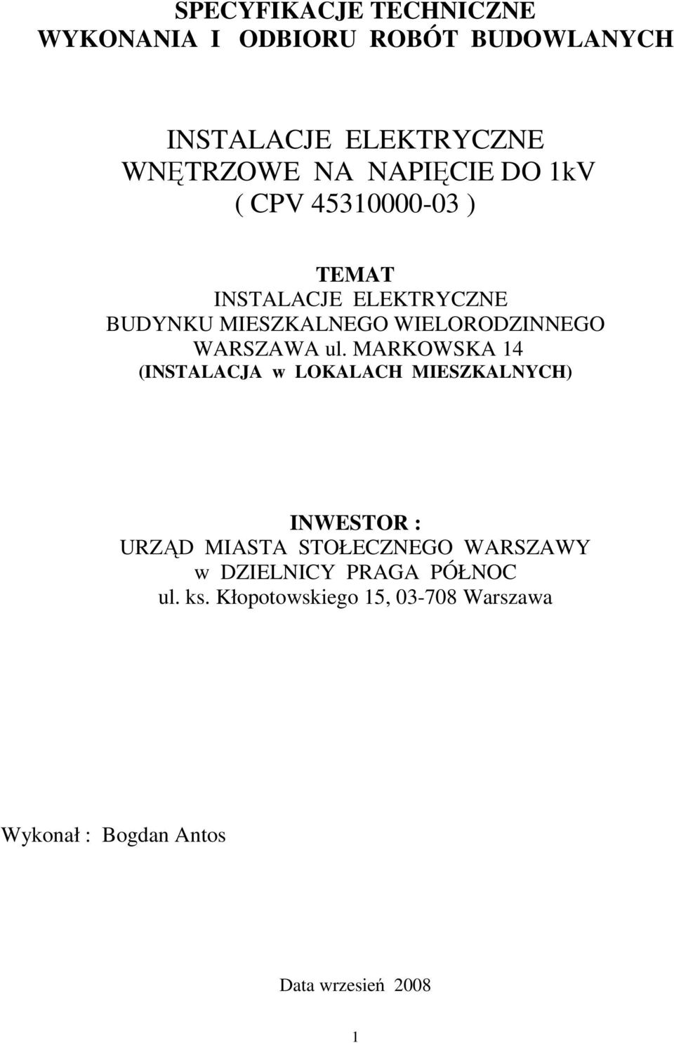 WARSZAWA ul.