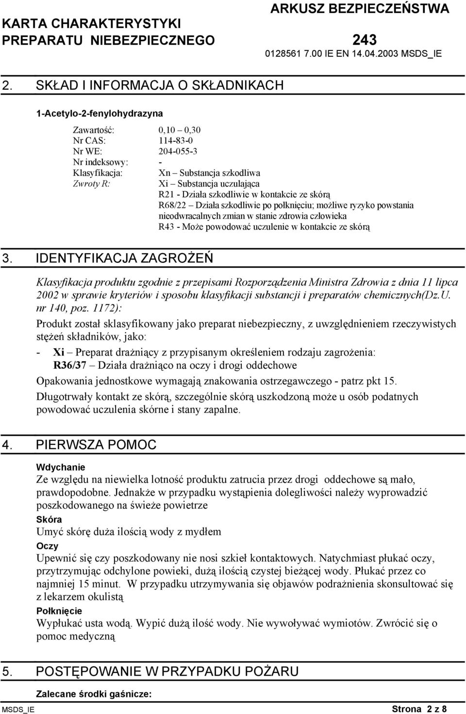 uczulenie w kontakcie ze skórą 3.