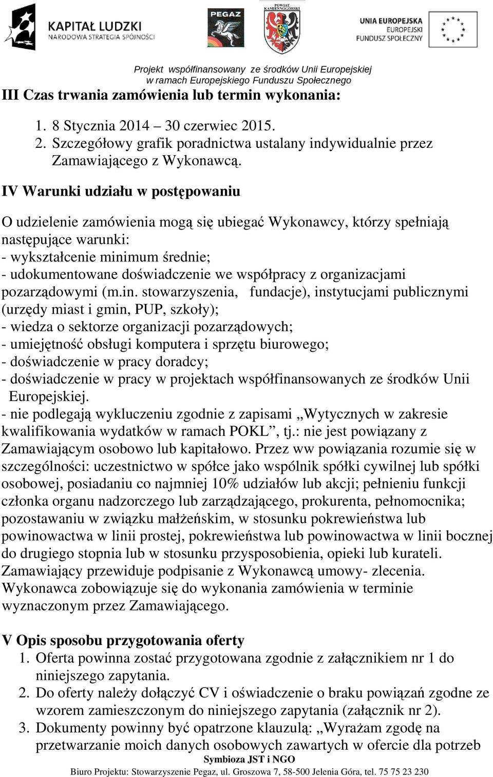 współpracy z organizacjami pozarządowymi (m.in.