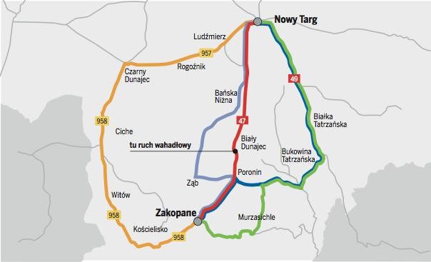 Jana Pawła II. Sygnalizacja wahadłowa powoduje bardzo duże utrudnienia w ruchu zarówno w sezonie wakacyjno-urlopowym jak i w dni powszednie, gdyż zaproponowane objazdy wydłużają znacznie drogę.