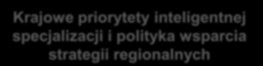 Krajowa polityka naukowa Europa, świat sytuacja, zdarzenia Obszary/potencjały specjalizacji regionów Priorytety strategii rozwoju Polski gospodarka, sfera nauki i innowacji, sfera polityk, sfera