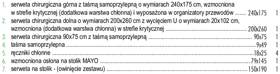 Pytanie nr 98, dotyczy grupa 21, poz. 3: Poz. 3 Czy Zamawiający dopuści zestaw do artroskopii kolana zgodny z EN 13795 o następującym składzie i wymiarach: Pytanie nr 99, dotyczy grupa 21, poz.