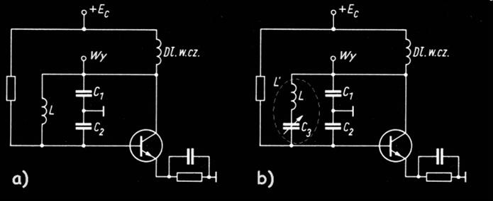 Generator Clappa Generator Clappa jest modyfikacj generatora Colpittsa,, polegaj c na zastosowaniu dodatkowo kondensatora stroj cego C 3 poł czonego szeregowo z cewk L obwodu.