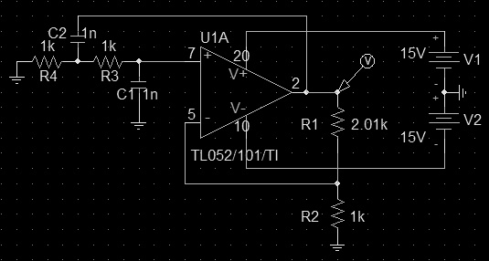 Generator oparty na filtrze aktywnym o zbyt du ym wzmocnieniu wej cie filtru f=1/(2 RC) Rodzaj filtru: z