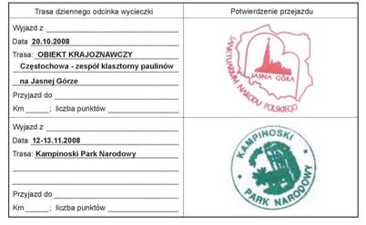 Książeczka wycieczek rowerowych wzór wypełnienia