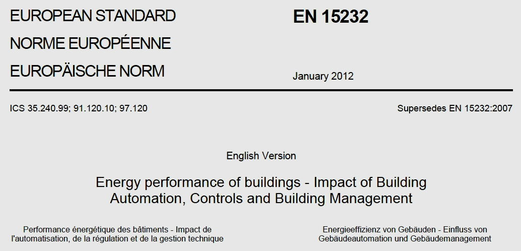 NORMA EN 15232 Efektywność energetyczna budynków