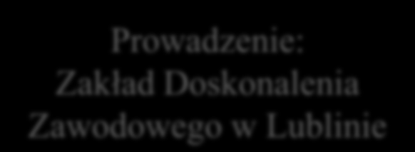 Prowadzenie: Zakład Doskonalenia Zawodowego w