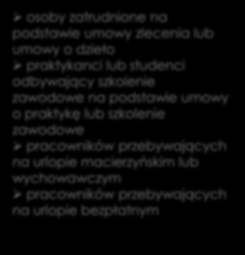 regularną działalność w przedsiębiorstwie i osiągających z tego tytułu korzyści finansowe osoby zatrudnione na podstawie umowy zlecenia lub umowy o dzieło