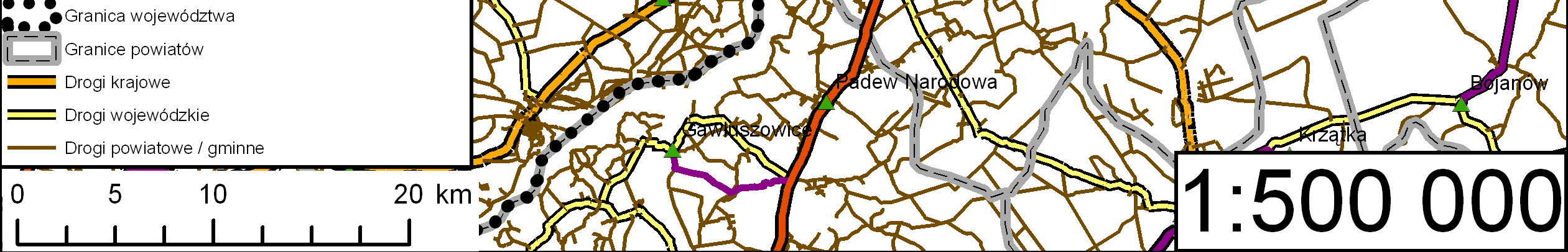 Strona 175 z 254 Rysunek 25 Przebieg sieci w powiecie opatowskim