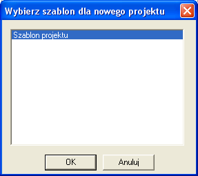 6.> <Szablon> Wybierz szablon projektu. Szablon projektu zawiera, przykładowo liczbę kolumn na rysunku itd.