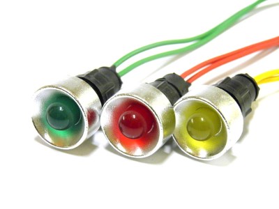 KLP/W KLP/M 6.3 lampki diodowe w obudowie metalizowanej Lampki diodowe z oprawką metalizowaną.