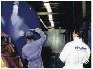 GICZNE Budowa Statków Agregaty WIWA DUOMIX odniosły światowy sukces w przemyśle stoczniowym dla aplikacji dwu- i trójskładnikowych, takich jak bloki, zbiorniki balastowe zewnętrzne powłoki kadłubów i
