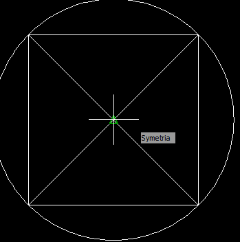 W analogiczny sposób zdefiniujemy kolejny blok o nazwie blok 2 jak poniżej Kwadrat ma długość boku równą 40mm na nim opisany jest okrąg oraz przeciwległe