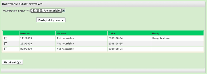 Moduł Rejestrów 6 Nazwa Nazwa 2 - pole jest polem obowiązkowym o czym informuje czerwona gwiazdka przy etykiecie pola.