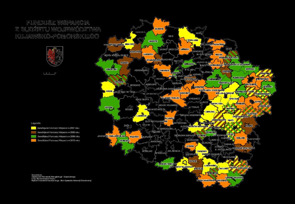 Obszar działania Funduszu Wsparcia / 2007 2010 /