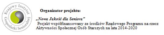 Nowa Jakość dla Seniora Prezentacja raportu końcowego.