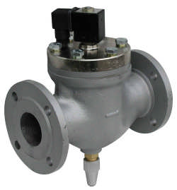 .- Zawór elektromagnetyczny dwudrogowy sterowany po średnio -way solenoid valves pilot operated - powietrze (VE5DBA) - woda (VE5DBB) - uszczelka - - korpus - żeliwo - części wewnętrzne - stal