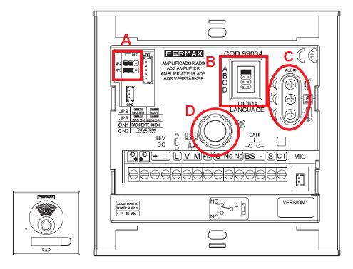 WIDEODOMOFONY - FERMAX 2 KASETA - Panel zewnętrzny Panel wideodomofonowy zewnętrzny wykonany z aluminium, całkowicie odporny na korozję do montażu podtynkowo lub natynkowo przy zastosowaniu obudowy