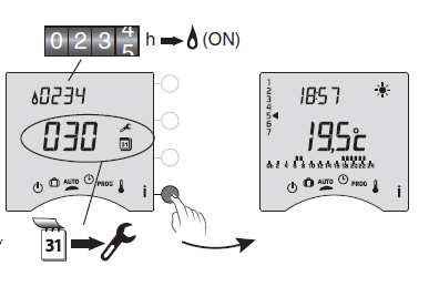 21. Przycisk informacyjny W trybach AUTO i STAND-BY za pomocą przycisku możemy odczytać : temperaturę zadaną lub zmierzoną temperaturę otoczenia (w