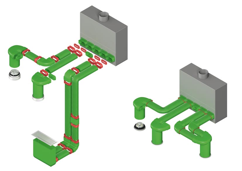 / System kanałów płaskich do szybkiego montażu Obok znanego osprzętu dla Vitovent 300, można stosować nowy, elastyczny system kanałów płaskich z tworzywa sztucznego, łatwy i szybki w montażu.