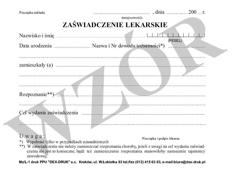Załącznik nr 2 - Wzór