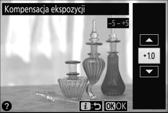 Opcje fotografowania W trybie podglądu na żywo naciśnięcie przycisku P lub stuknięcie wikonę z na monitorze powoduje włączenie ekranu Informacje.
